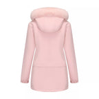 Full Size Fur Hooded Warm Winter Parka Outerwear Plus Size