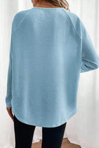 Textured Raglan Sleeve Top
