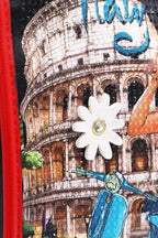 Nicole Lee USA Martha Travels Italy Wide Handbag with Rhinestones