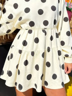 Polka Dot Tiered Mini Dress