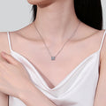 1.26 Carat Moissanite 925 Sterling Silver Geometric Shape Pendant Necklace