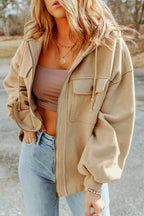Casual Zip Up Jacket with Pockets