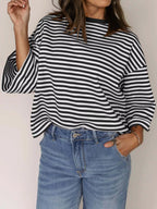 Striped Back Bow Tie T-Shirt
