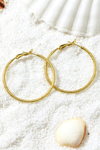 Gold Plated Retro Hoop Earrings