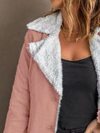 Full Size Sherpa Lined Button Up Outerwear Plus Size