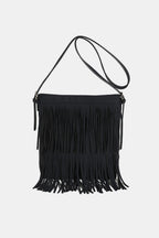 Double-Layered Fringe Shoulder Bag