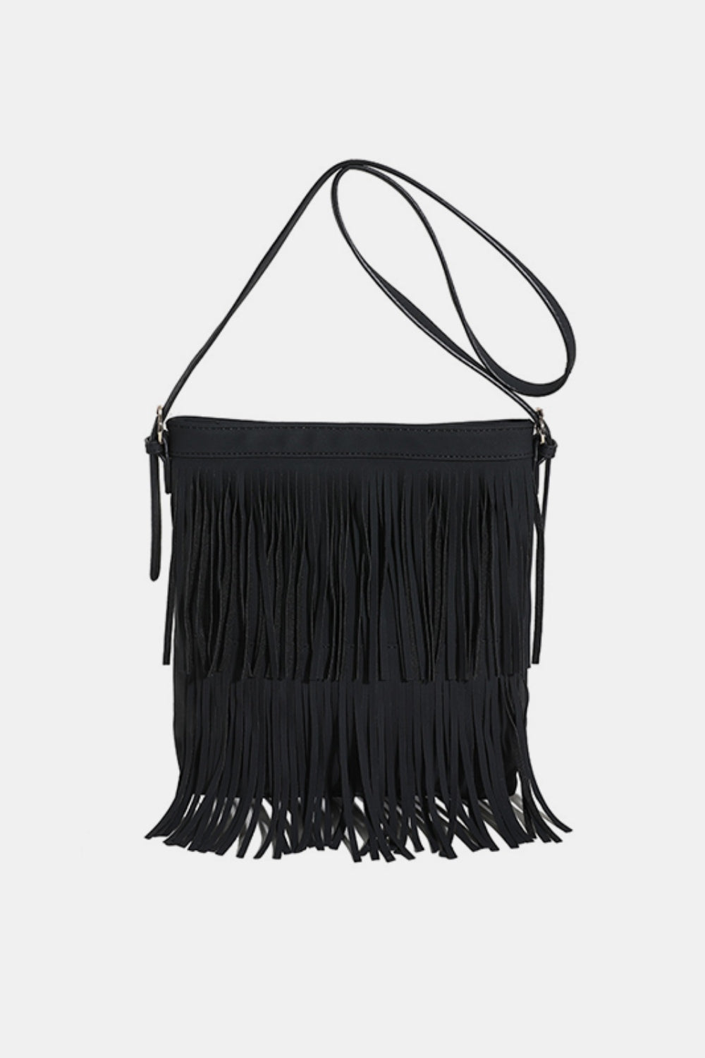 Double-Layered Fringe Shoulder Bag