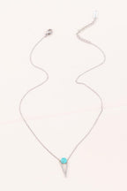 Tensly Point Stone Necklace | Silver