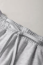 French Terry Drawstring Mini Skort with Pockets