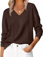 Classic V-Neck Long Sleeve Sweater