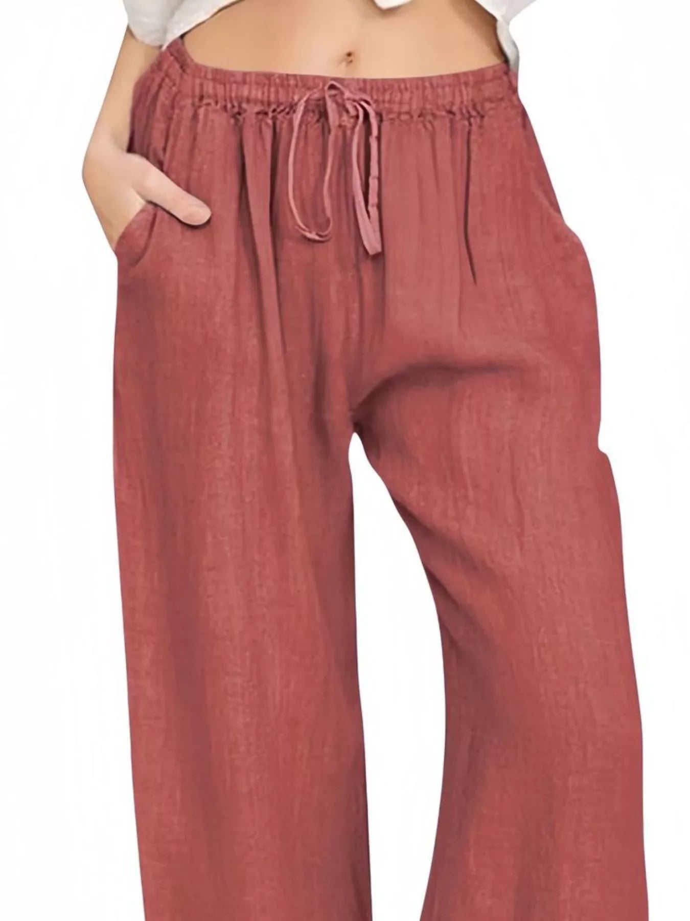 Full Size Casual Wide Leg Pants Plus Size