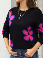 Floral Crew Neck Sweater