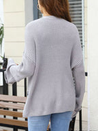 Oversized Knit Button-Down Cardigan