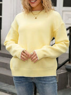 Bow-Back Round Neck Sweater
