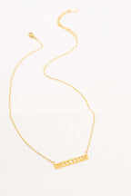 Lunar Phase Bar Necklace | Gold (18K)