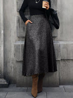A-Line Midi Skirt