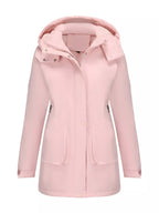 Full Size Hooded Mid-Length Windproof Outerwear Plus Size