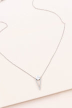 Tensly Point Stone Necklace | Silver