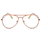 ENID - Trendy Aviator Clear Glasses Lens Sun Glasses