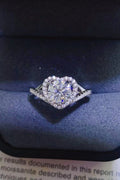 Adored 1 Carat Moissanite 925 Sterling Silver Heart Ring