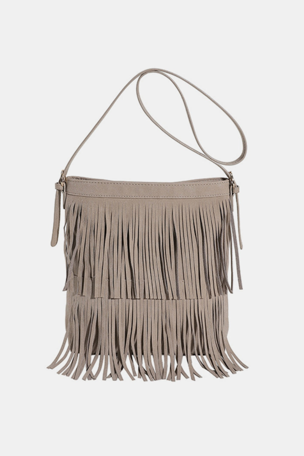 Double-Layered Fringe Shoulder Bag