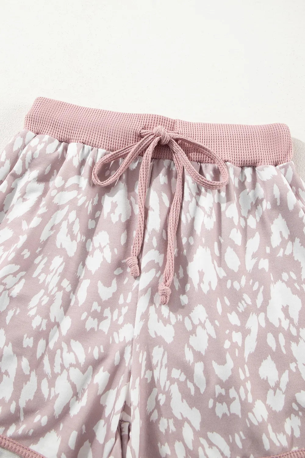 Abstract Print Drawstring Casual Shorts
