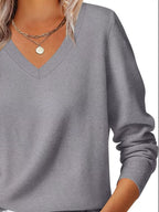Classic V-Neck Long Sleeve Sweater