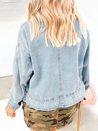 Wash Button Up Denim Jacket
