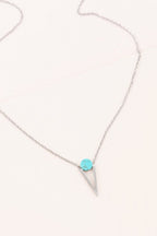 Tensly Point Stone Necklace | Silver