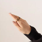 Tiger's Eye 18K Gold-Plated Ring