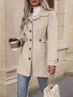 Button Up Long Sleeve Coat