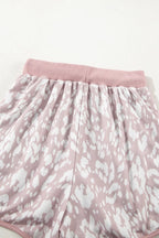 Abstract Print Drawstring Casual Shorts