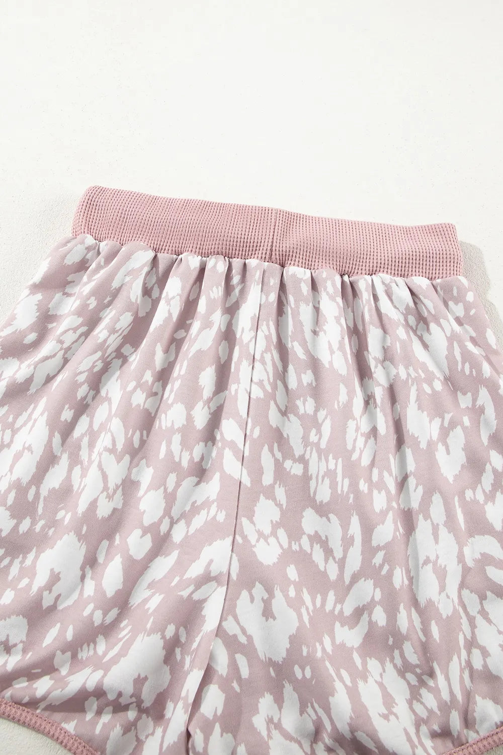 Abstract Print Drawstring Casual Shorts