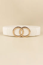 Zinc Alloy Buckle Elastic PU Belt