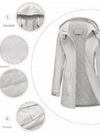 Full Size Zip Up Hooded Parka Outerwear Plus Size