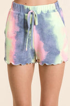 BiBi Tie Dye French Terry Shorts and Curly Edge