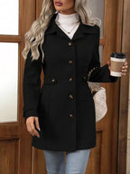 Collared Neck Button Up Coat