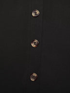 Button-Front Pocketed Midi Skirt