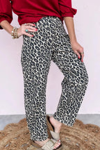 Leopard Print Relaxed Fit Jeans