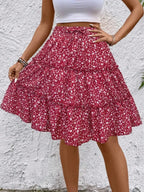 Floral Print Midi Skirt