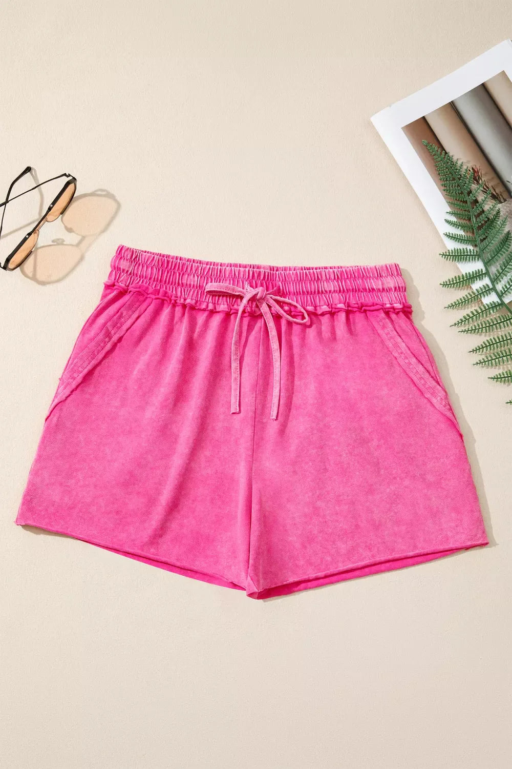 Wash Drawstring Shorts