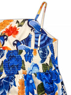 Plus Size Floral Print Spaghetti Strap Maxi Dress