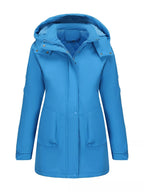 Full Size Hooded Mid-Length Windproof Outerwear Plus Size