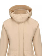 Full Size Zip Up Hooded Parka Outerwear Plus Size