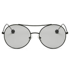 EUREKA | Unisex Round Tinted Lens Aviator Clear Glasses Balled Sunglasses