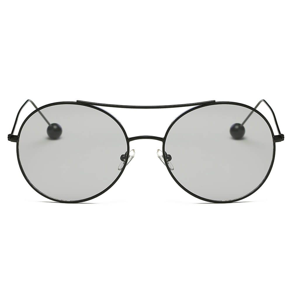 EUREKA | Unisex Round Tinted Lens Aviator Clear Glasses Balled Sunglasses
