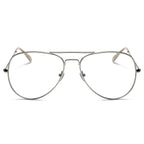 ENID - Trendy Aviator Clear Glasses Lens Sun Glasses