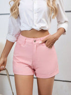 High Waist Denim Shorts