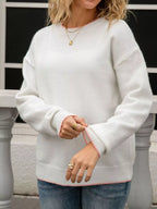 Bow-Back Round Neck Sweater