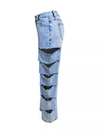 Distressed Wide Leg Jeans